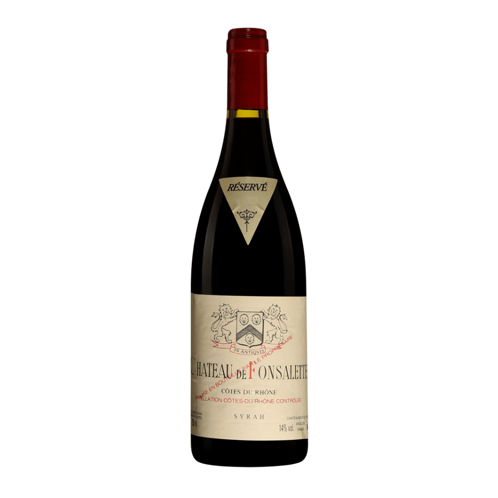 Château de Fonsalette, Côtes du Rhône Rouge Réserve Syrah 2000, Bottiglia 750 ml