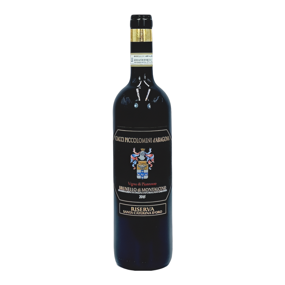 Ciacci Piccolomini d'Aragona, Brunello di Montalcino Riserva Vigna di Pianrosso Santa Caterina d'Oro 2015, Bottiglia 750 ml